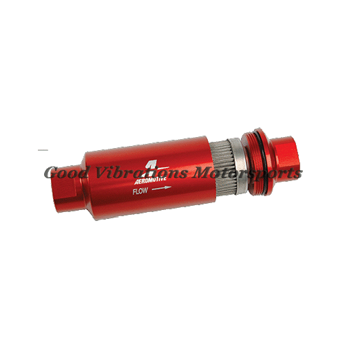 AER-12304 A1000 FUEL PUMP FUEL FILTER INLINE BILLET 2 x 5.5in 100 MICRON FEM AN10 - STAINLESS ELEMENT