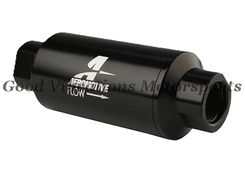 AER-12321 FUEL FILTER INLINE BILLET 2 x 5.5in 10 MICRON FEMALE AN10 PORTS - FABRIC ELEMENT GAS DEISEL