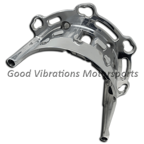 B-5460.P BELT GUARD  BILLET HEAVY-DUTY 3-HOLE ROOTS (SSI-PSI-TBS XR-1 Etc...) w/ STARTER MOUNT Polished