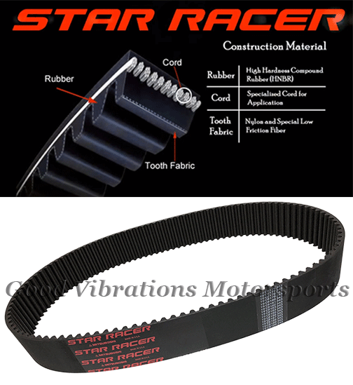 BB-14-1750-75-SR BLOWER BELT 14mm 1750 (68.90x 3in) STAR RACER