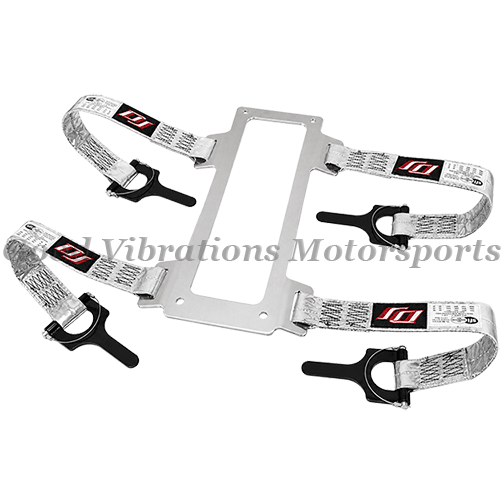 DJ-141000.15 BLOWER RESTRAINT w/ HRDWR SML 4 HOLE 15in SILVER STRAPS sfi 14.1 ___/___    ___