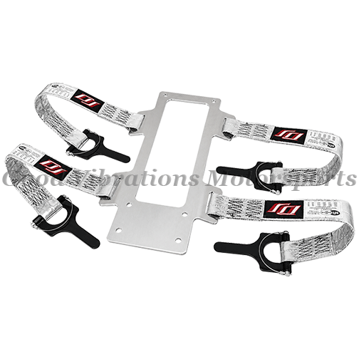 DJ-141200.15 BLOWER RESTRAINT w/ HRDWR 6 HOLE 15in SILVER STRAPS sfi 14.1 ___/___    ___