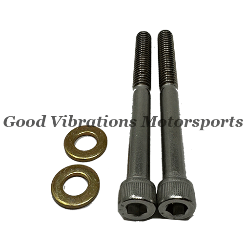E-55-130 SOCKET HEAD 1/4-20 BOLTS w/ WASHERS. FITS DRILLED OUT SQUARE B/V (pr)