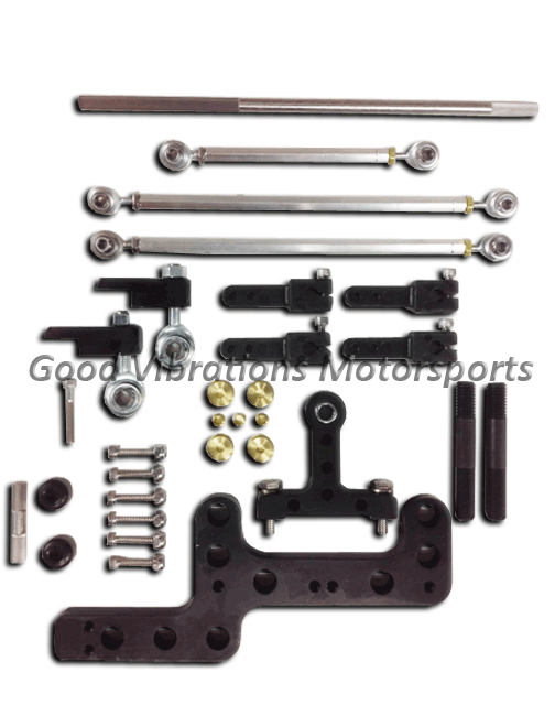 E-55-501 CARB LINKAGE KIT BLOWN DUAL INLINE VAC SEC CARBS