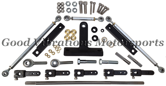 E-71-1000SM.BIGCHIEF CARB LINKAGE KIT BBC TR DUAL S/SADDLE CARBS -BIG CHIEF SHEET METAL TR