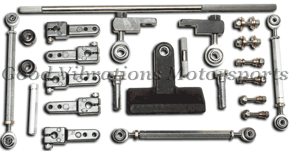 E-71-110 CARB LINKAGE KIT BBC TR DUAL ANGLED CARB -EDELBROCK TR2Y