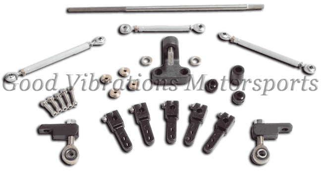 E-75-106 CARB LINKAGE KIT 351C TR DUAL S/SADDLE (4500 DOMINATOR) CARBS