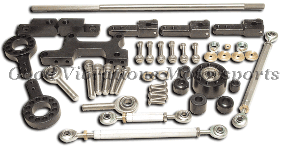 E-77-300 CARB LINKAGE KIT B&M 420 MEGA BLOWER DUAL S/SADDLE CARBS