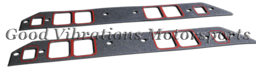 G-2247 INTAKE GASKET BBC 1.800 x 2.500 x .062. NO TOP BOLT. SILICONE pr (Best Value)