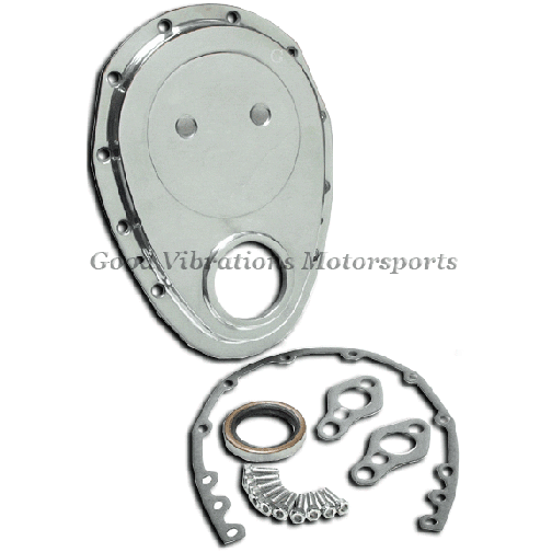 ACC-2622 TIMING COVER SET POLISH ALUM SBC