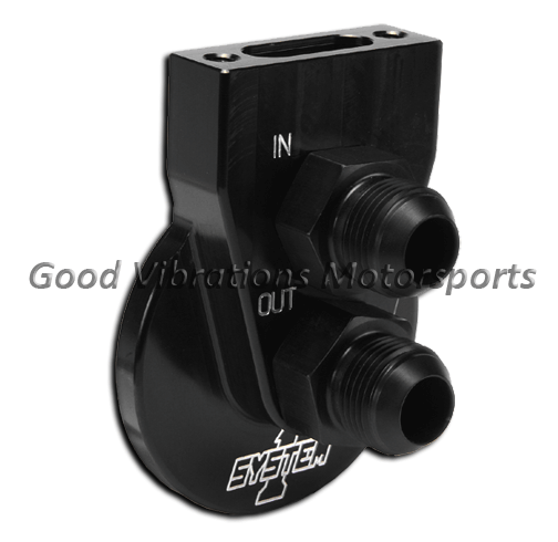 SYS-221-90004-10 OIL FILTER REMOTE MOUNT BILLET w/ AN10 FITTINGS