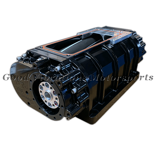 TBS-2115 6.71 XR-1 RACE BLOWER. 60 DEGREE HELIX. (17.25 CASE). 5.84in DIA BILLET ROTORS. 10.5in OPENING 13.25in BP. REAR NOZZLES. (BLACK ANODIZED).