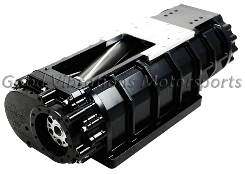 TBS-2157 14.71 XR-1 RACE BLOWER. 123.5 DEGREE HI-HELIX. (22.25 CASE). 5.84in DIA BILLET ROTORS. 13.25in C-C 10.5in OPENING. REAR NOZZLES. (BLACK ANODIZED).