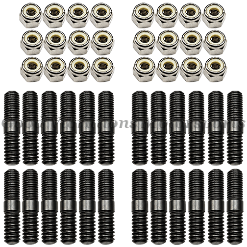 BURST PANEL STUD KIT - 10/24 - 10/32 x 1.00in (LARGE PANEL - 24ea) (10/24 NYLOCK NUTS)
