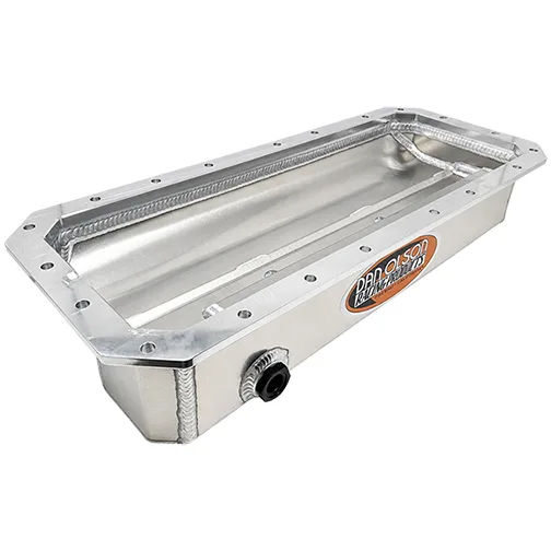 OIL PAN OLSON ALUM DRY SUMP FUNNY CAR (KB-BAE) w/ AN16 FITTING - TAPERED 3.875 x 5.00