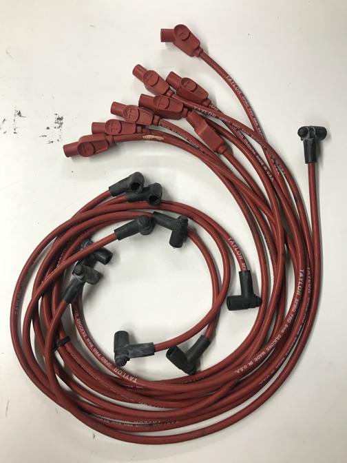 Spark Plug Wires - Taylor 8mm - Spiro Pro Wire 90 Degree Seven Straight Boots & one 45 degree boot Fits: BB Chevy (and others)