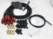 Spark Plug Wires - Mallory - Pro Wire Stainless-Steel Core. 90 degree boots. Straight Ends. Includes Coil Wire & Heat Sleeving. Lengths: 56.5 / 56 / 52 / 48 / 39.5 / 39.5 / 35.5 / 35in Fits: 426 Hemi