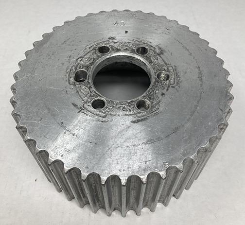 14mm BLOWER PULLEY 43T - 3.50in Wide. Oblong